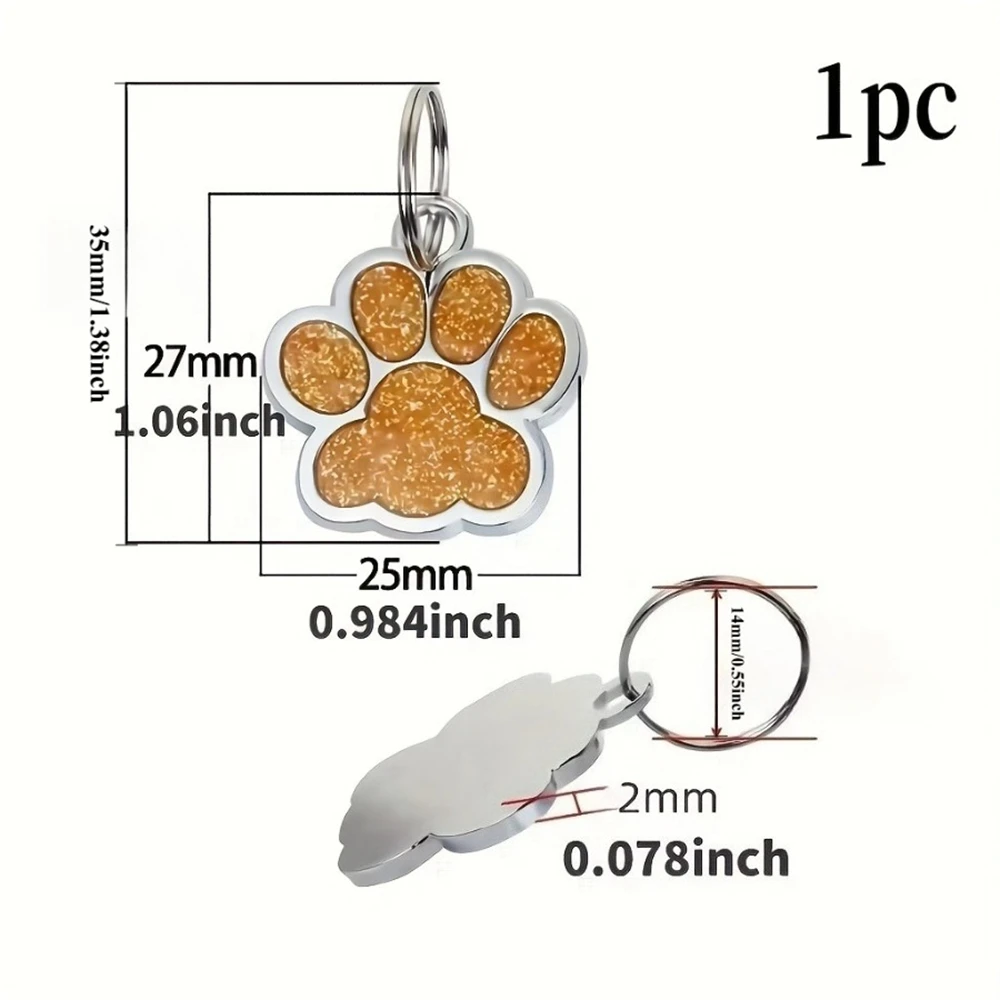 Etiqueta de Identificação para Cães e Gatos de Aço Inoxidável Gravada - Imagem 5