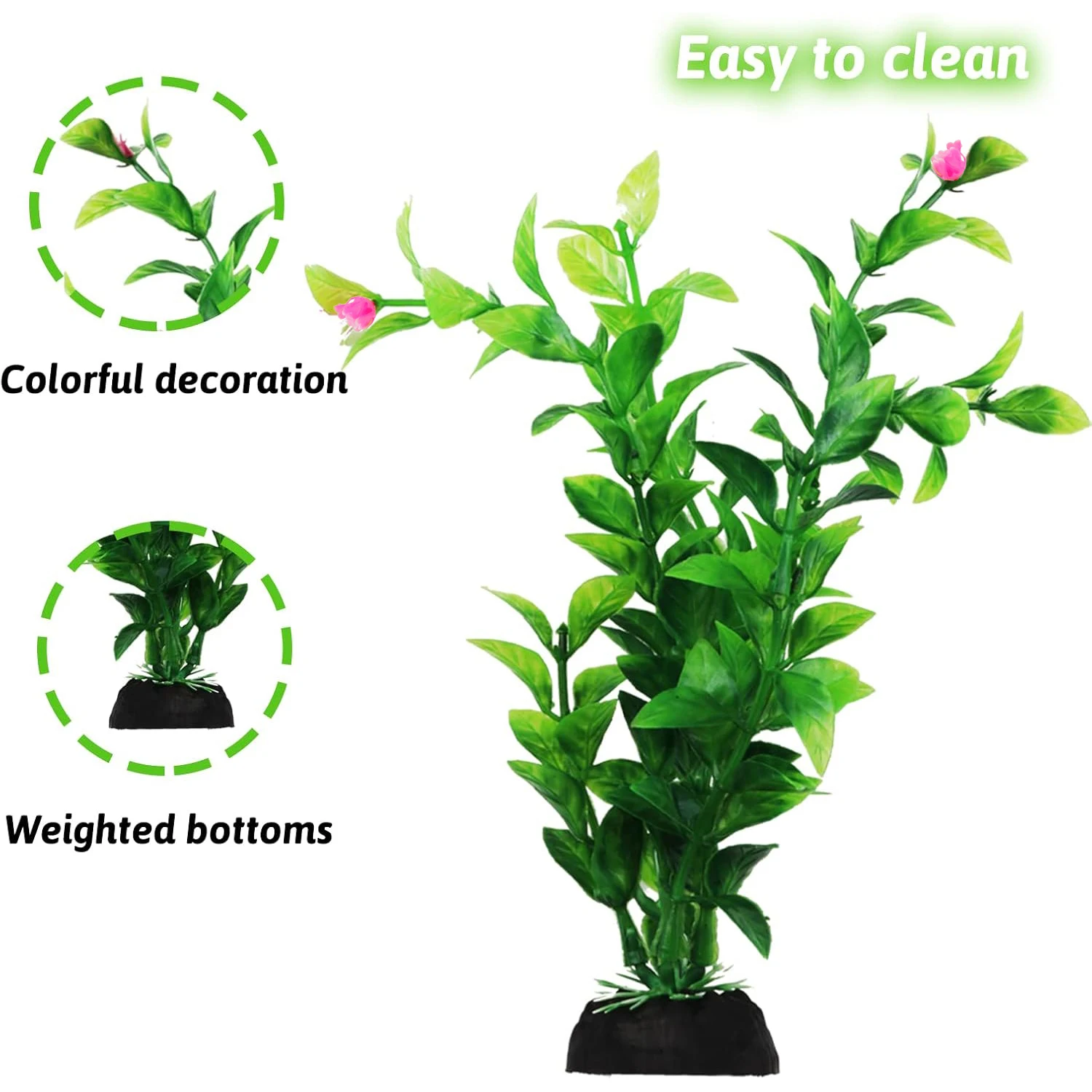 Plantas Artificiais para Aquário, 10 Peças, para Decoração de Tanque - Image 4