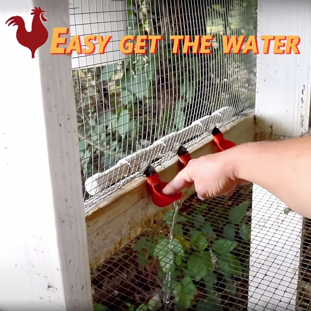 Bebedouro Automático para Aves com Conector em T e Gatilho Amarelo - Imagem 3