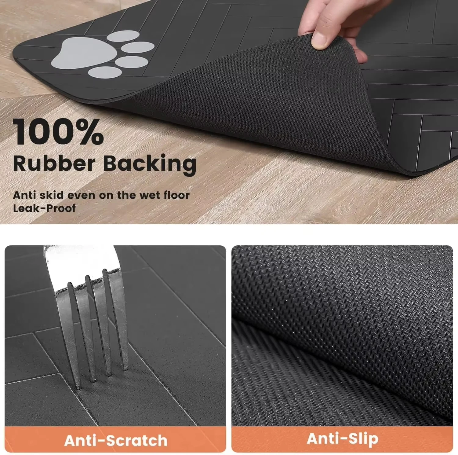 Tapete para Alimentação de Pets com Base Antiderrapante e Secagem Rápida - Image 5