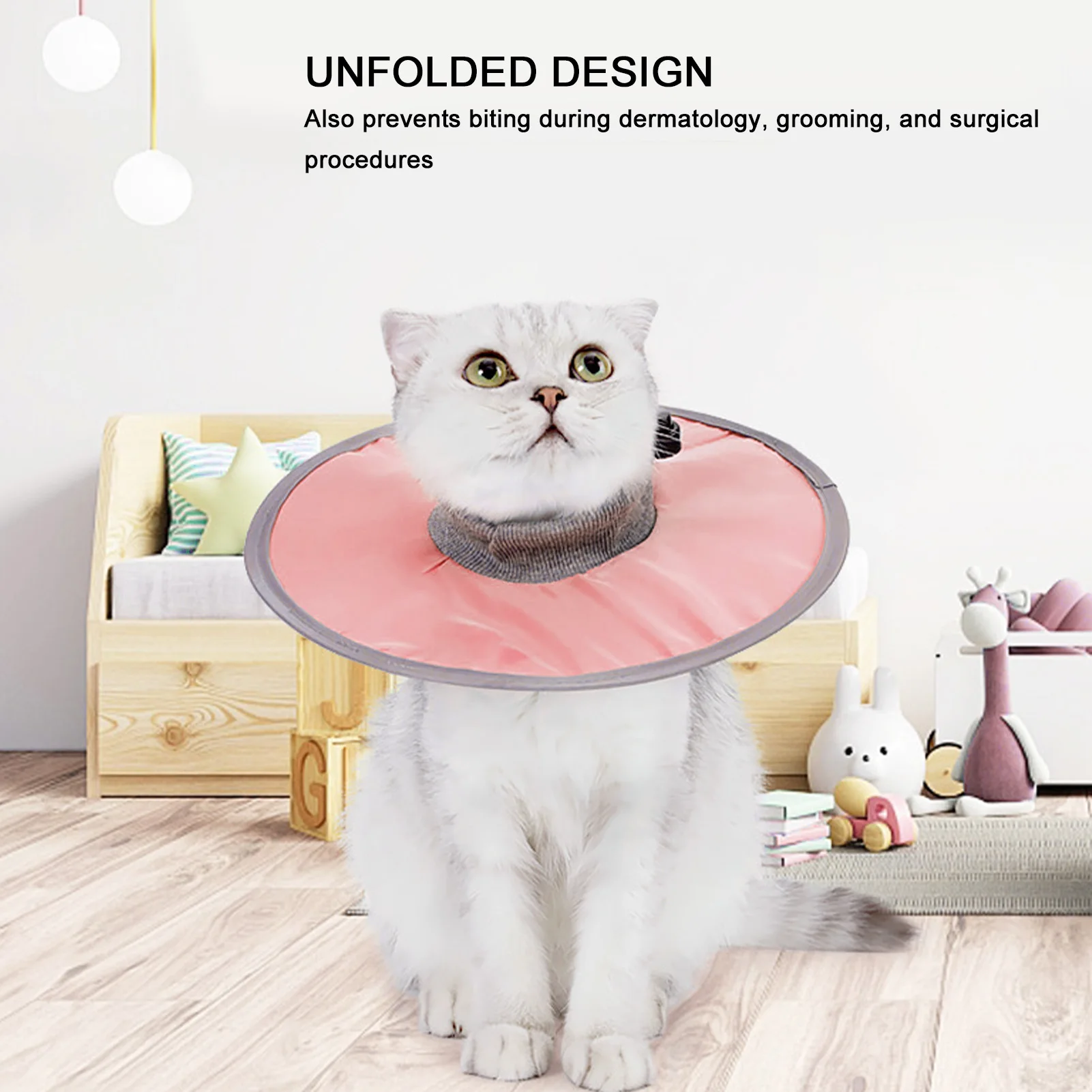 Coleira Pós-Cirúrgica para Gatos Ajustável e Impermeável - Image 2