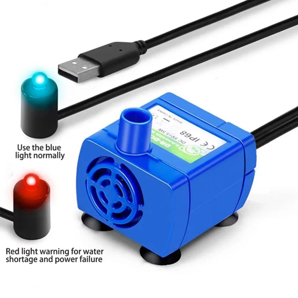 Bomba USB para Fonte de Água Pet 1,5 W com Proteção contra Nível Baixo - Image 4