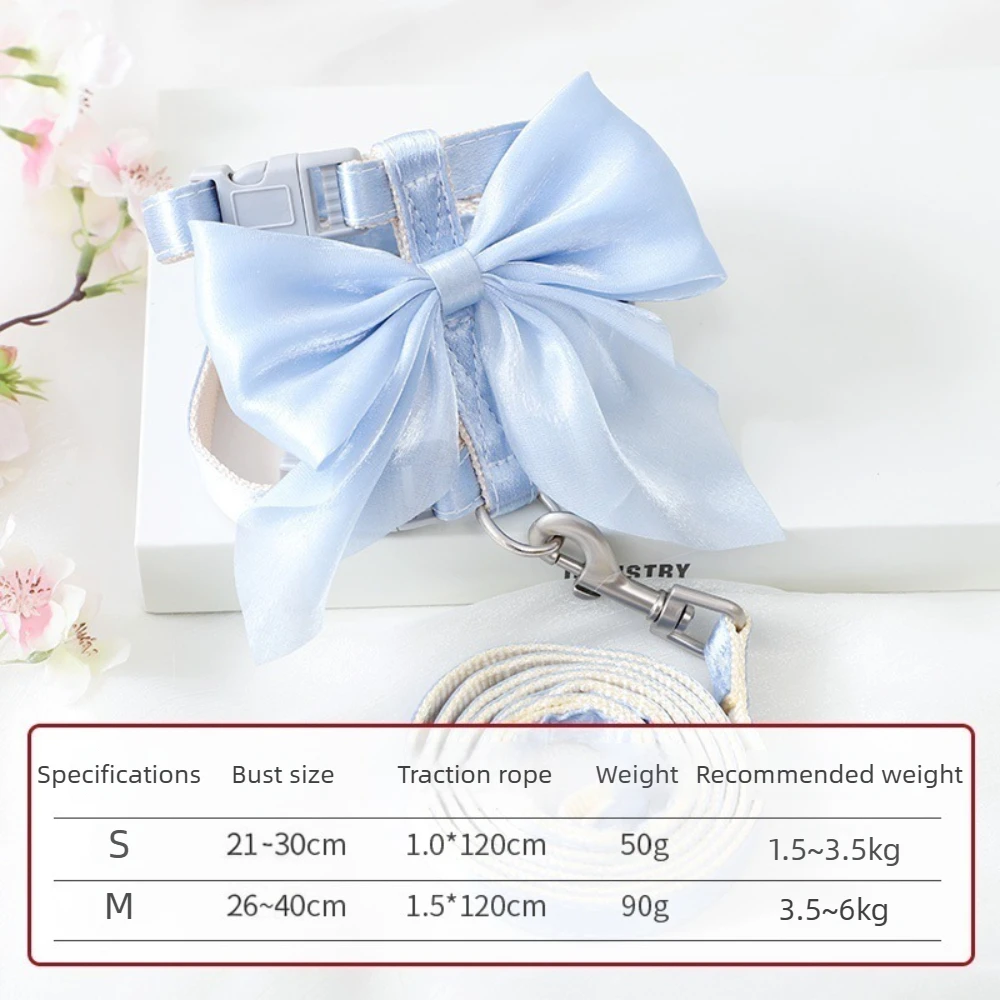 Conjunto Peitoral e Guia para Gatos e Cães Pequenos com Laço Ajustável - Imagem 6