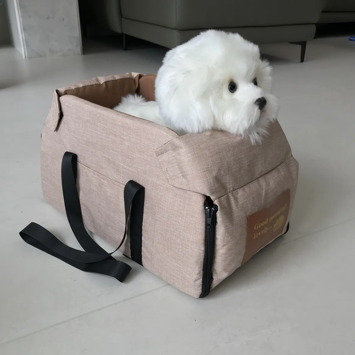 Assento de Carro para Cães e Gatos Pequenos Removível e Lavável - Imagem 2