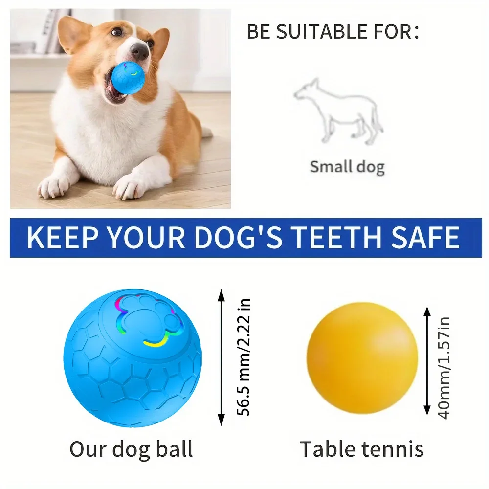 Bola Inteligente para Cães e Gatos com LED Recarregável USB - Imagem 6