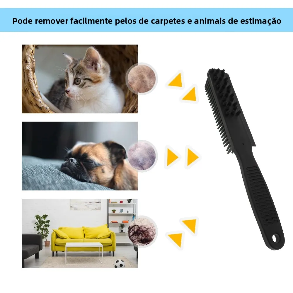 Escova de Borracha para Cães e Gatos, Sofás e Carros com Cerdas Suaves - Imagem 4