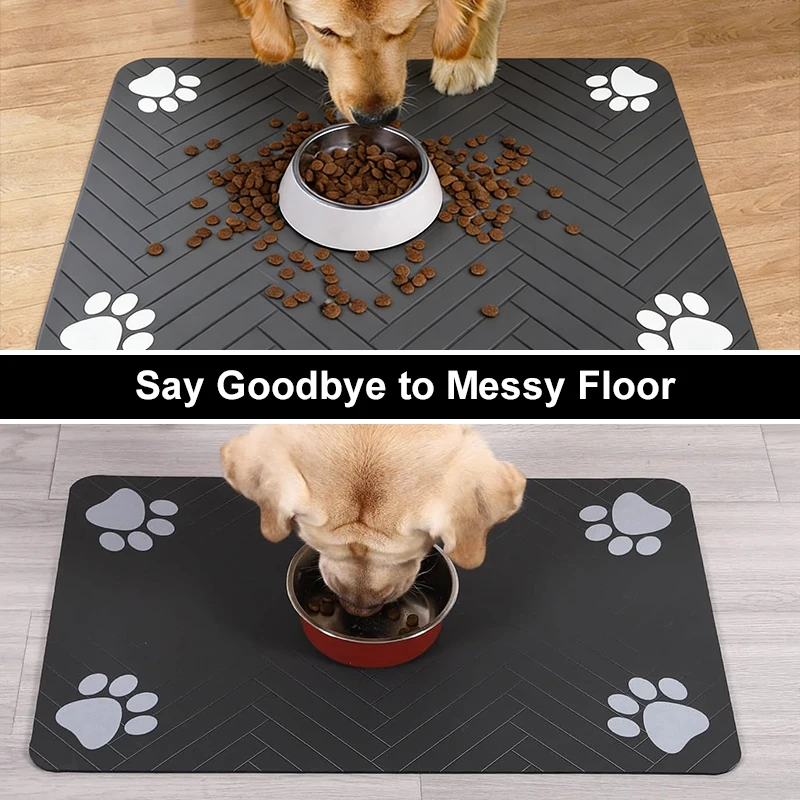 Tapete Absorvente para Comedouro e Bebedouro de Cães e Gatos, Base Antiderrapante - Imagem 6