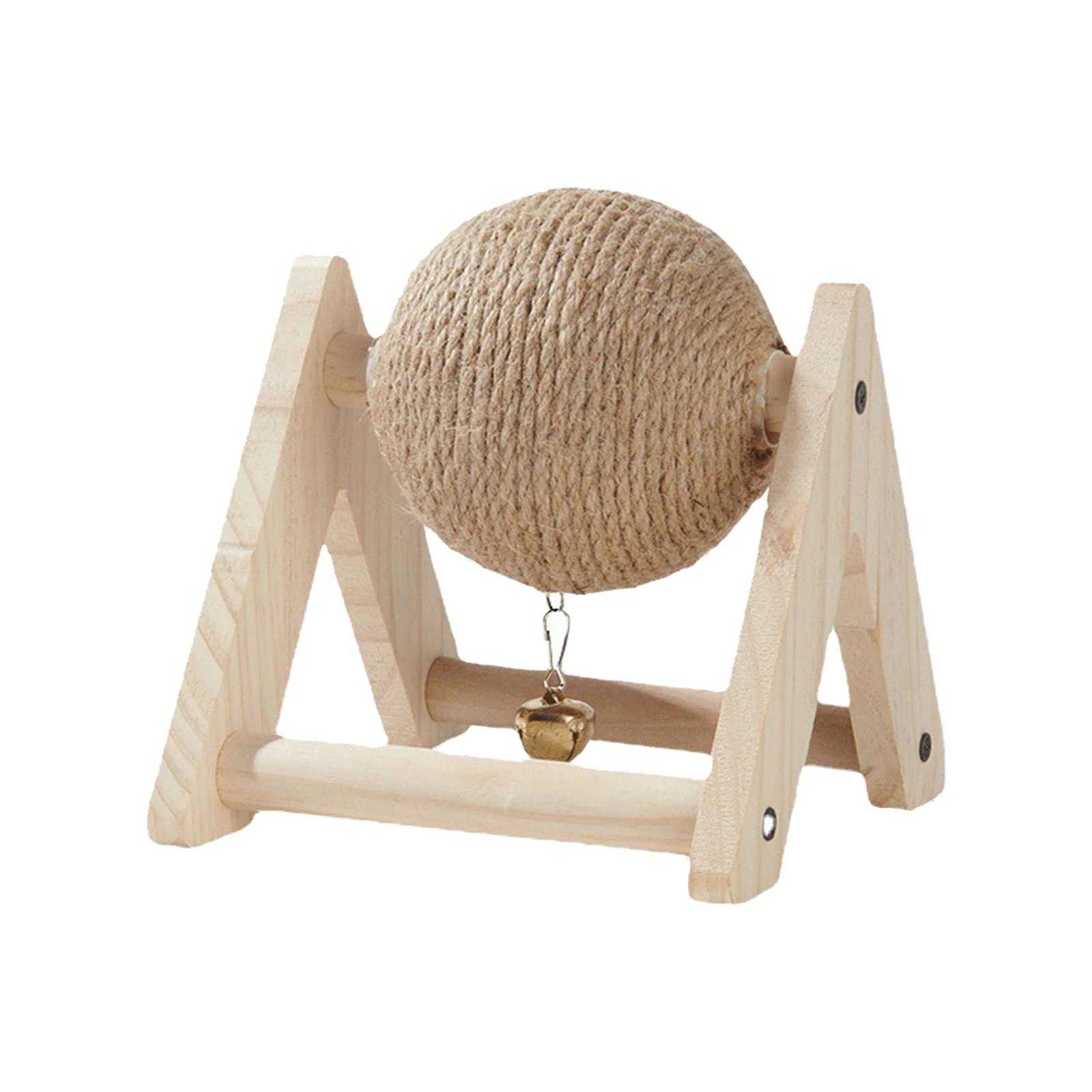 Brinquedo para Roer para Coelhos de Sisal e Madeira com Sino - Image 6