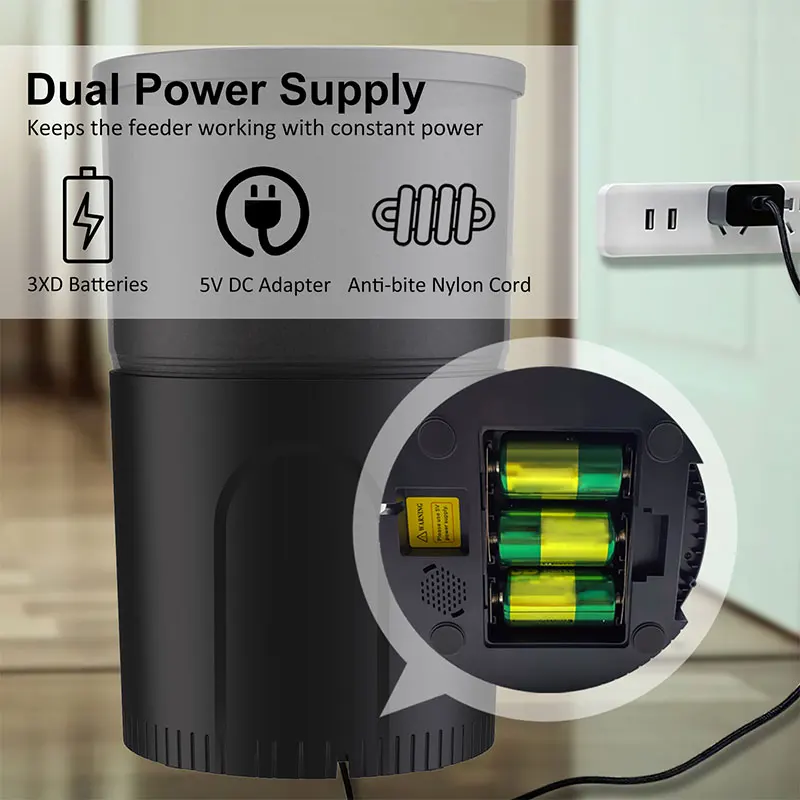 Dispensador de Ração Tuya Wifi para Gatos 3L Aço Inox com Temporizador - Imagem 3