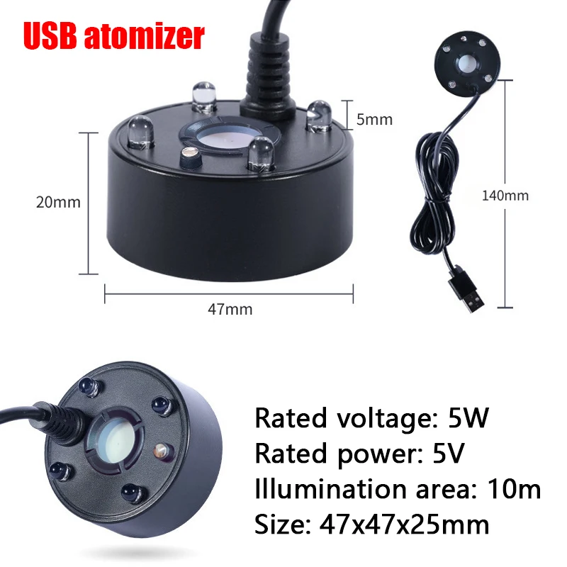 Nebulizador USB 5V para Aquário com Desligamento Automático - Imagem 5