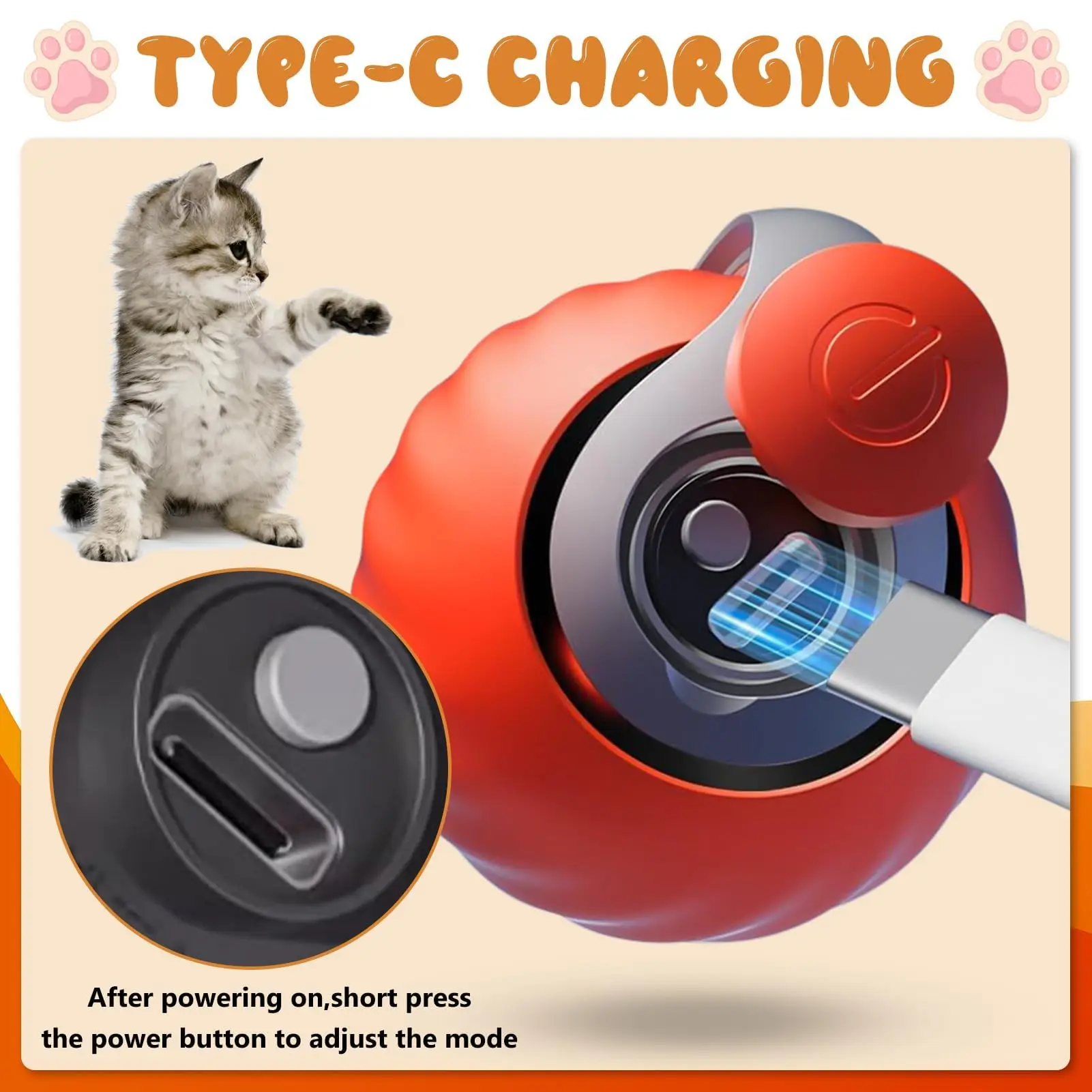 Brinquedo Interativo Speedy Tail para Gatos com Cauda e Ajuste de Duas Velocidades - Imagem 6