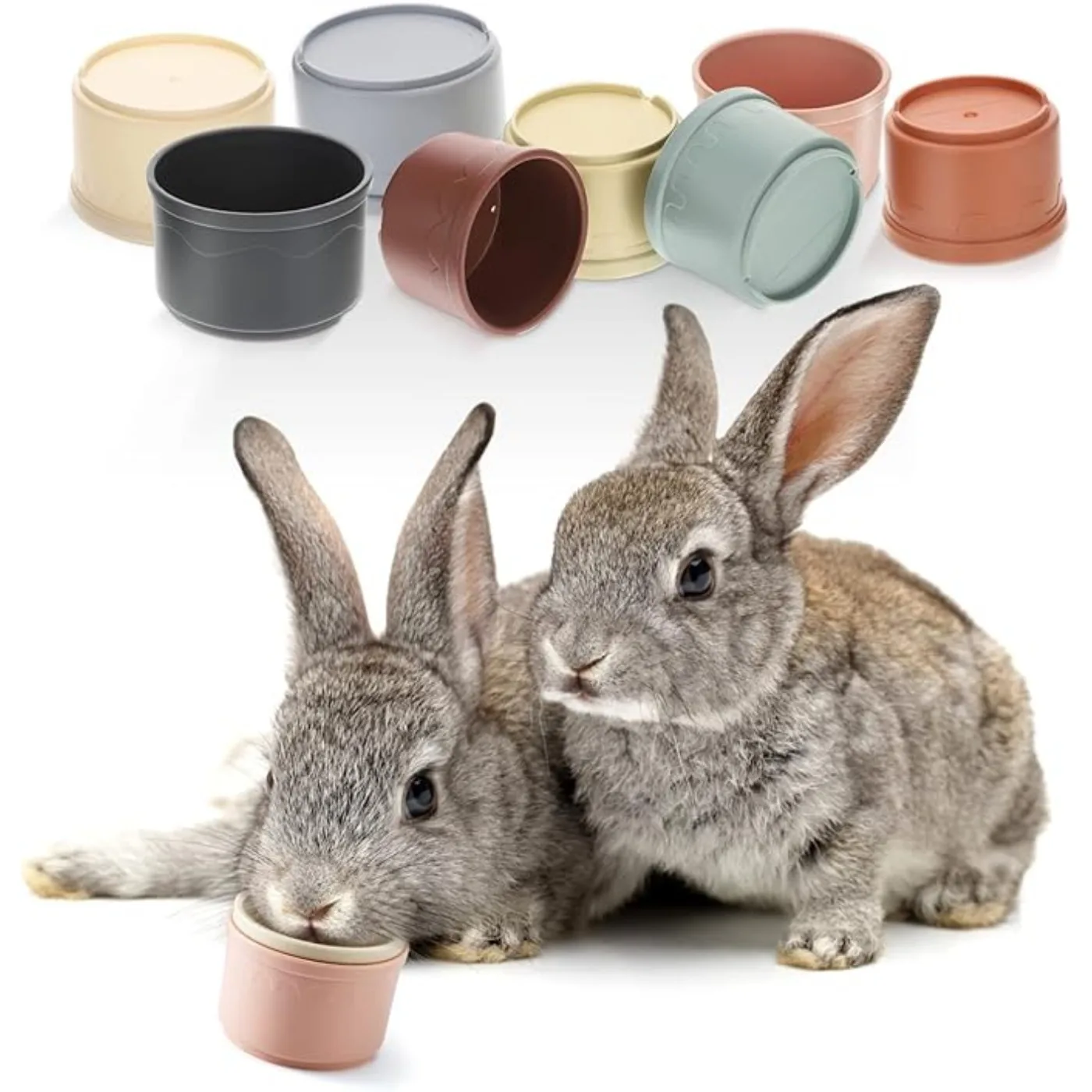 Brinquedo de Empilhar para Coelhos e Hamsters 8 Peças - Image 6