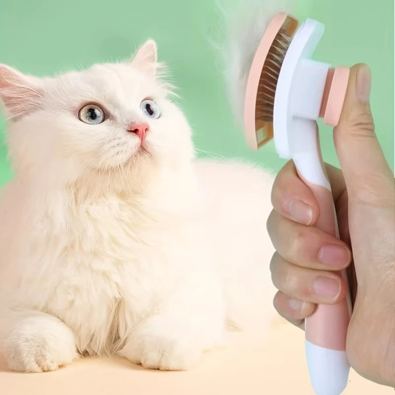 Escova Removedora de Pelos para Cães e Gatos com Pente Slicker - Imagem 3