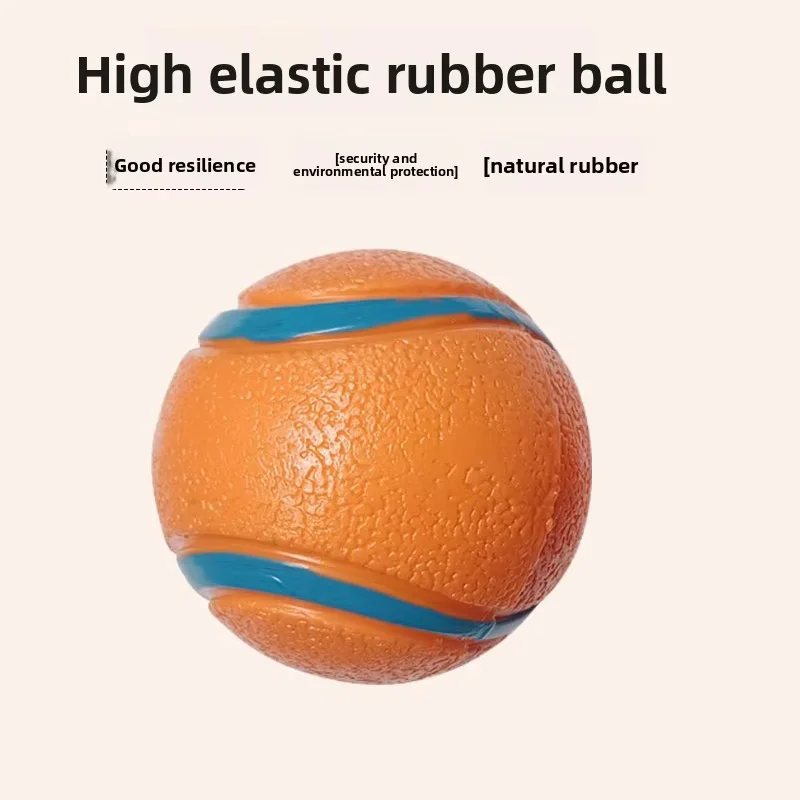 Brinquedo Bola para Cães de Borracha com Apito Interno Laranja - Imagem 4