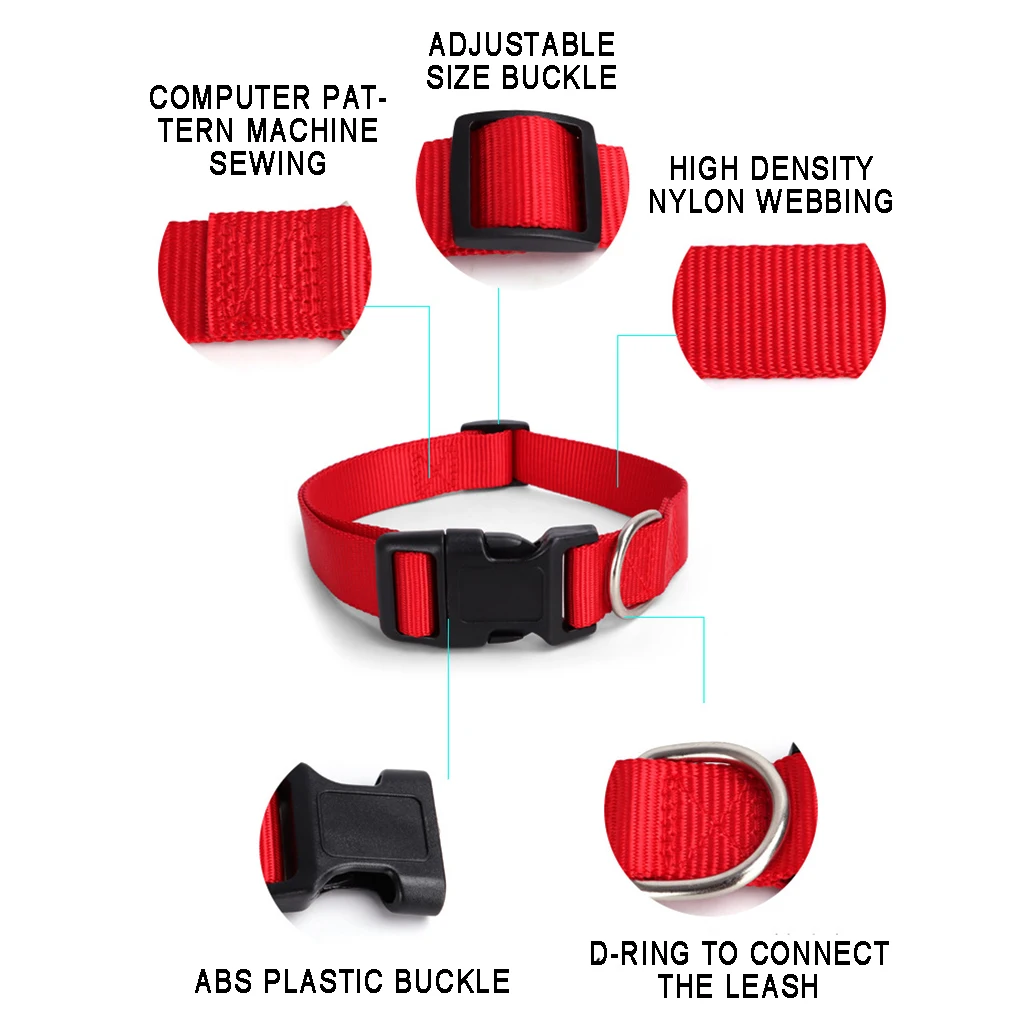 Coleira Personalizada para Cães de Nylon com Nome e Telefone - Image 4