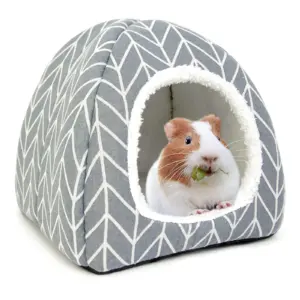 cama caverna de pelúcia para roedores