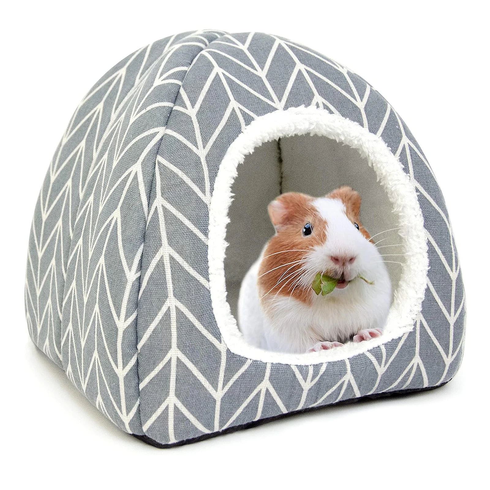 cama caverna de pelúcia para roedores