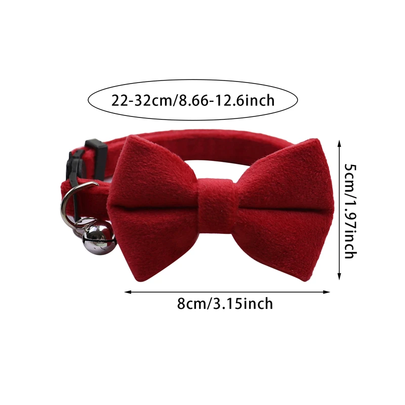 Coleira de Veludo para Gatos e Cães Pequenos Ajustável 22-32cm - Imagem 6