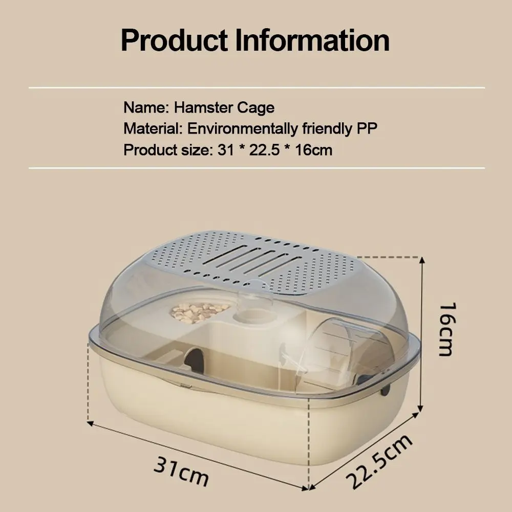 Gaiola para Hamster e Pequenos Roedores 31x22,5x16 cm com Tampa Transparente - Image 6