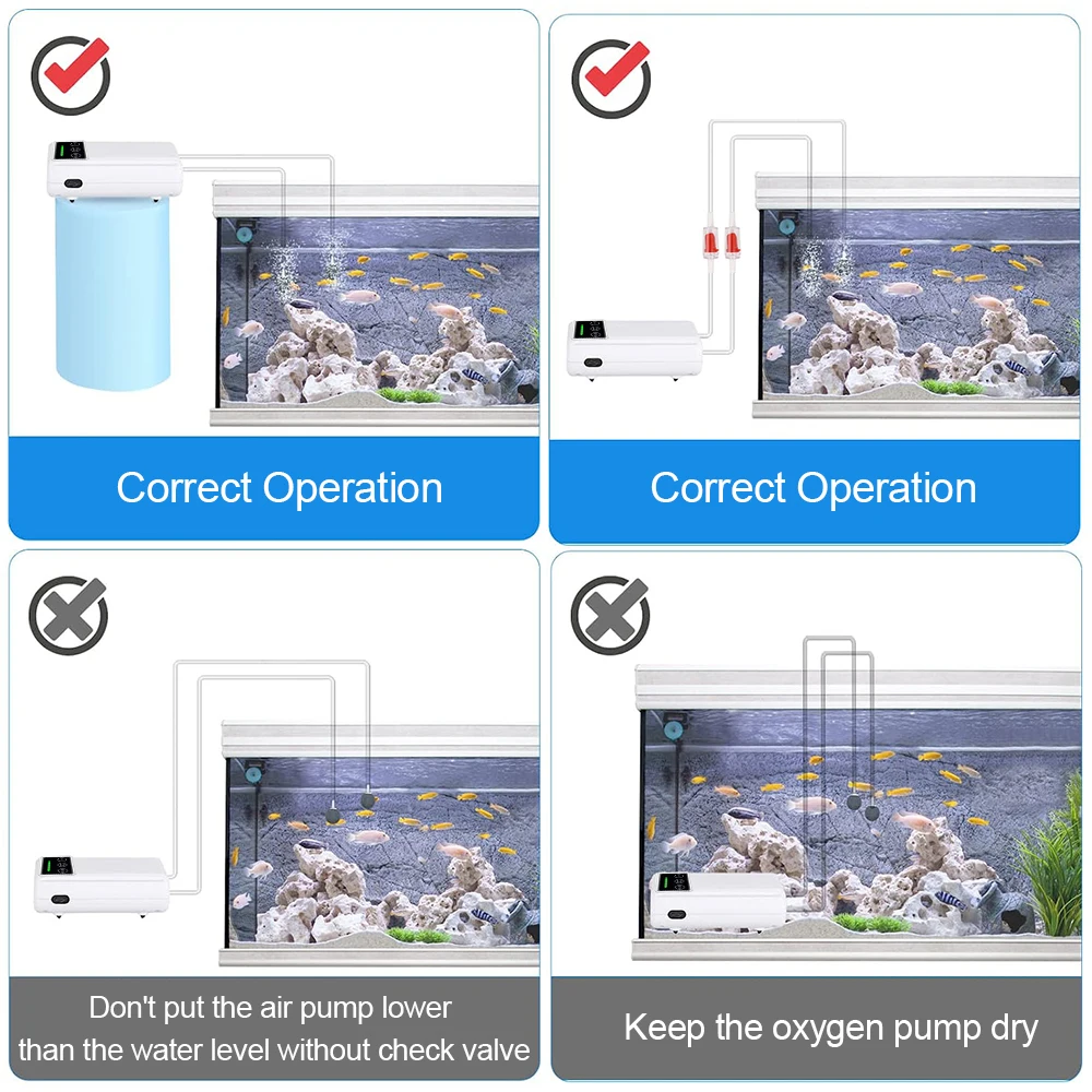 Bomba de Oxigênio para Aquário USB com Bateria e Display LED - Imagem 4
