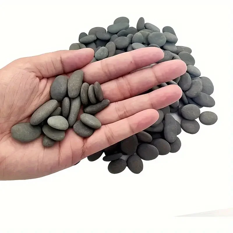 Pedras de Rio para Aquário 20 Peças Acinzentado-Preto para Decoração - Imagem 2