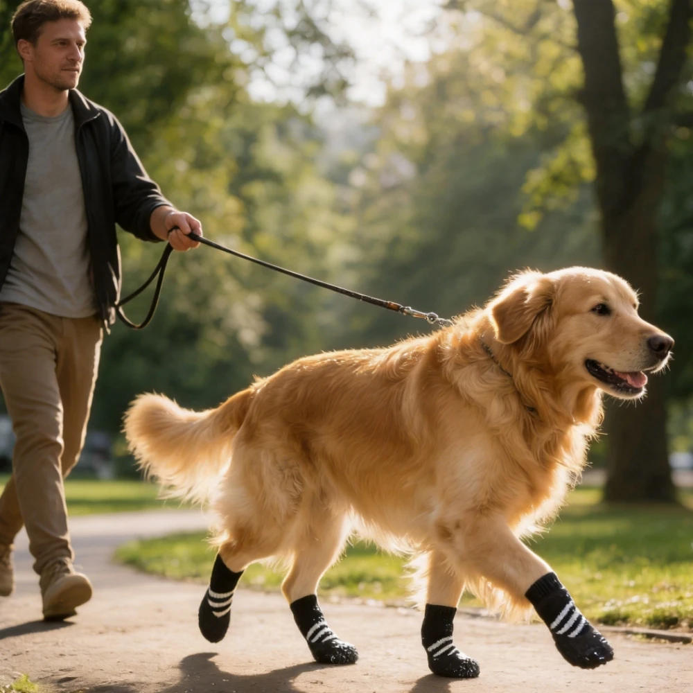 Botas para Cães Impermeáveis com Sola Antiderrapante para Asfalto Quente - Imagem 5