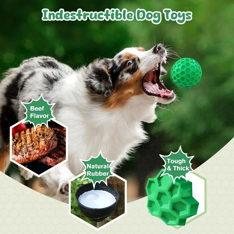 Brinquedo para Cães de Borracha Natural com Sabor Carne - Imagem 3