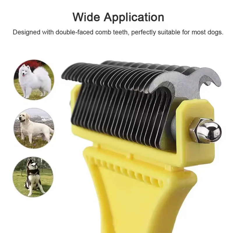 Escova e Pente para Cães e Gatos de Dois Lados para Remover Nós - Image 4