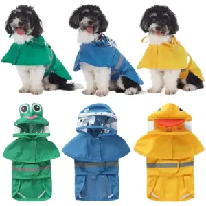 capa de chuva para cães reflexiva