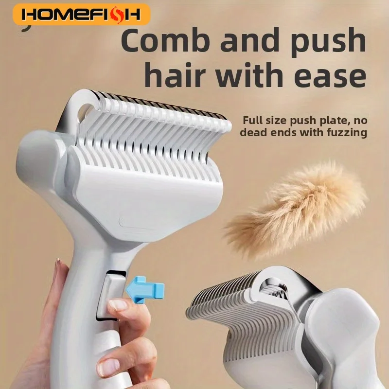 Escova Flutuante para Cães e Gatos de Pelo Longo de Aço Inoxidável - Imagem 2