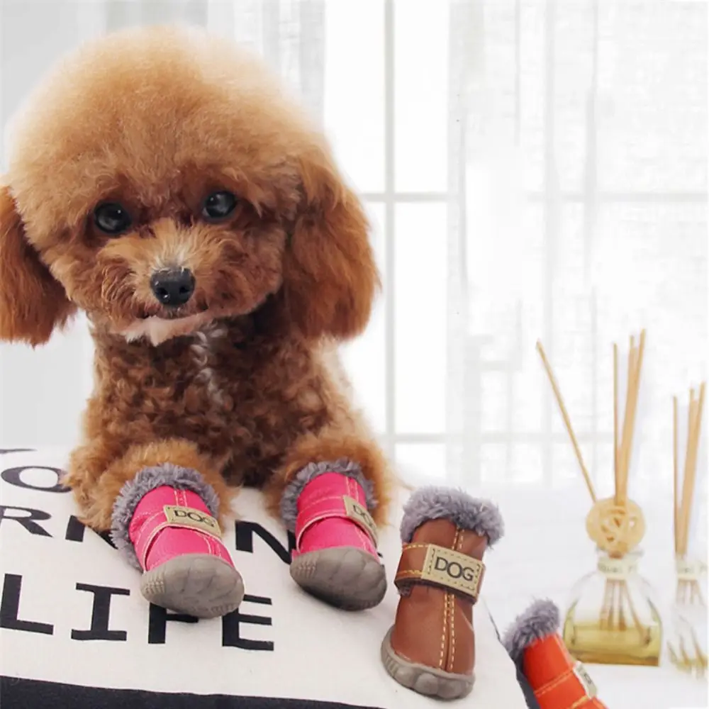 Botas de Neve para Cães de PU com Sola Antiderrapante 4 Peças - Imagem 5