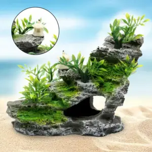 decoração de aquário rockery montanha de resina