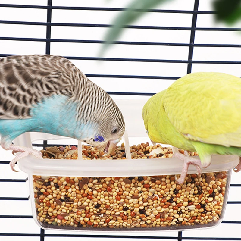 Comedouro para Pássaros com Proteção Antirrespingo e Encaixe na Gaiola - Imagem 2