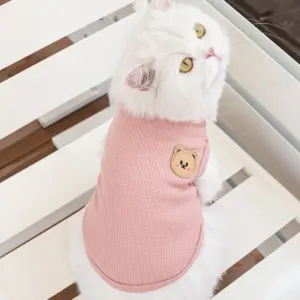 colete urso waffle para cães pequenos e gatos