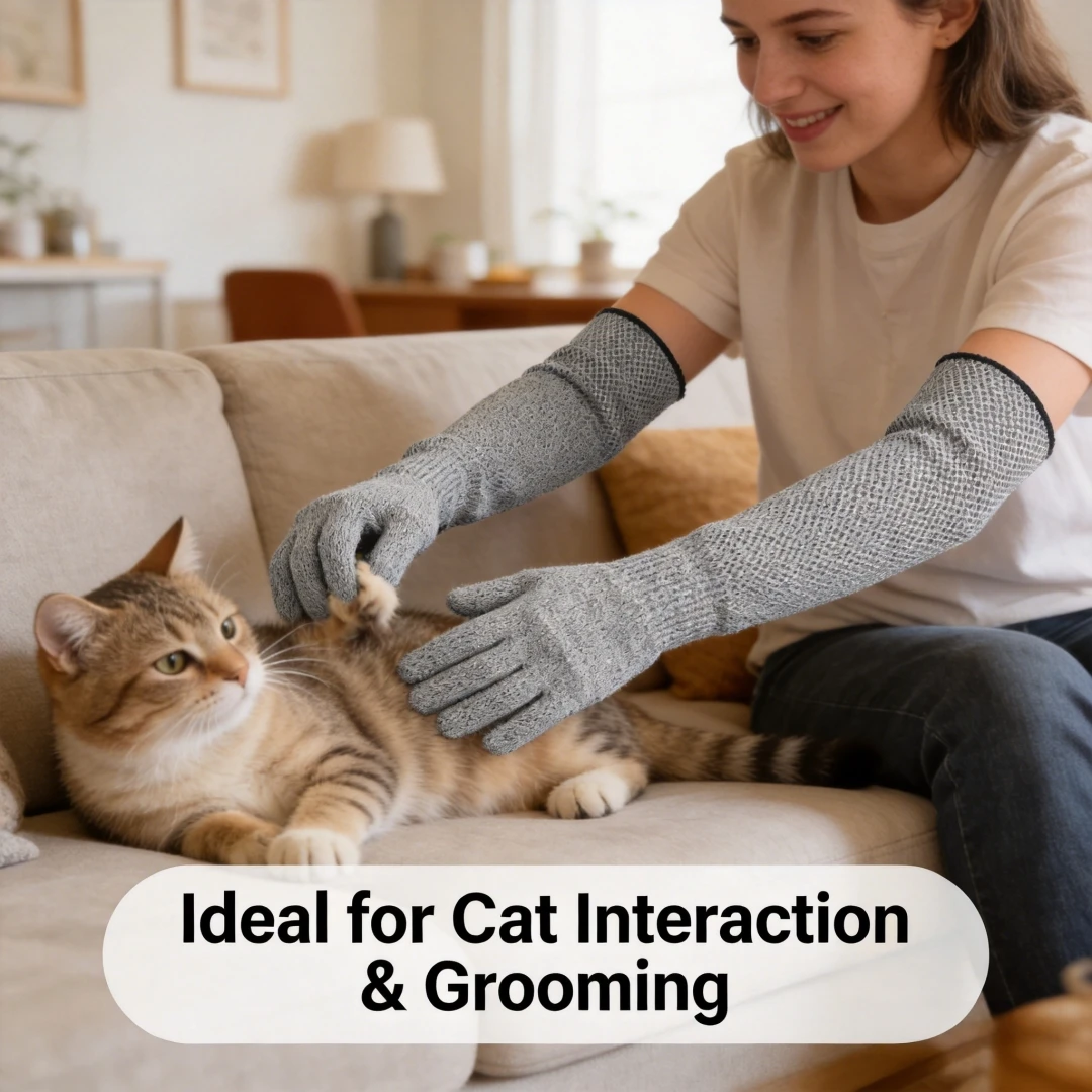 Luvas Protetoras Anti-Riscos para Cães e Gatos com Mangas Longas - Image 2
