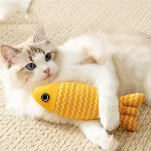 brinquedo de peixe para gato de linho