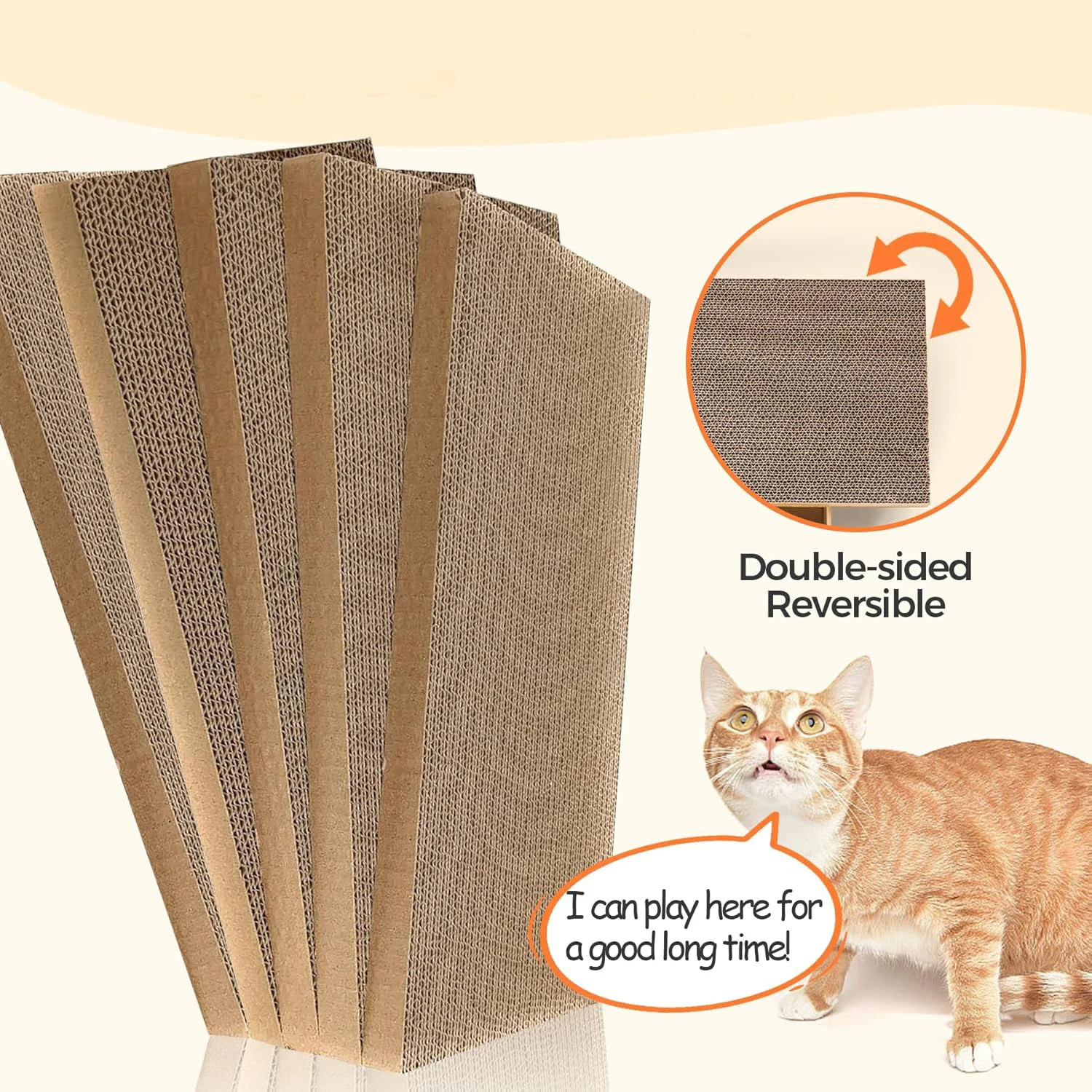 Arranhador de Papelão para Gatos com Cama 42x26x13 cm - Imagem 3