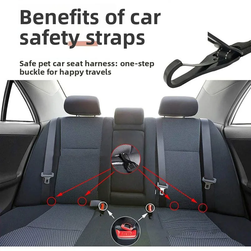 Cinto de Segurança para Cães Pequenos e Médios com Fivela Anti-Deslizamento - Imagem 2