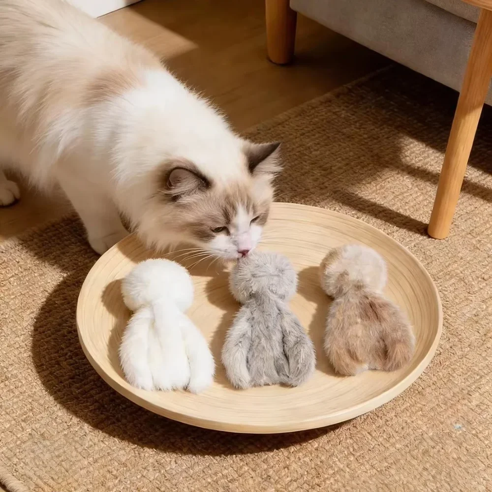 Brinquedo Interativo Polvo para Gatos com Pelo de Coelho - Image 3