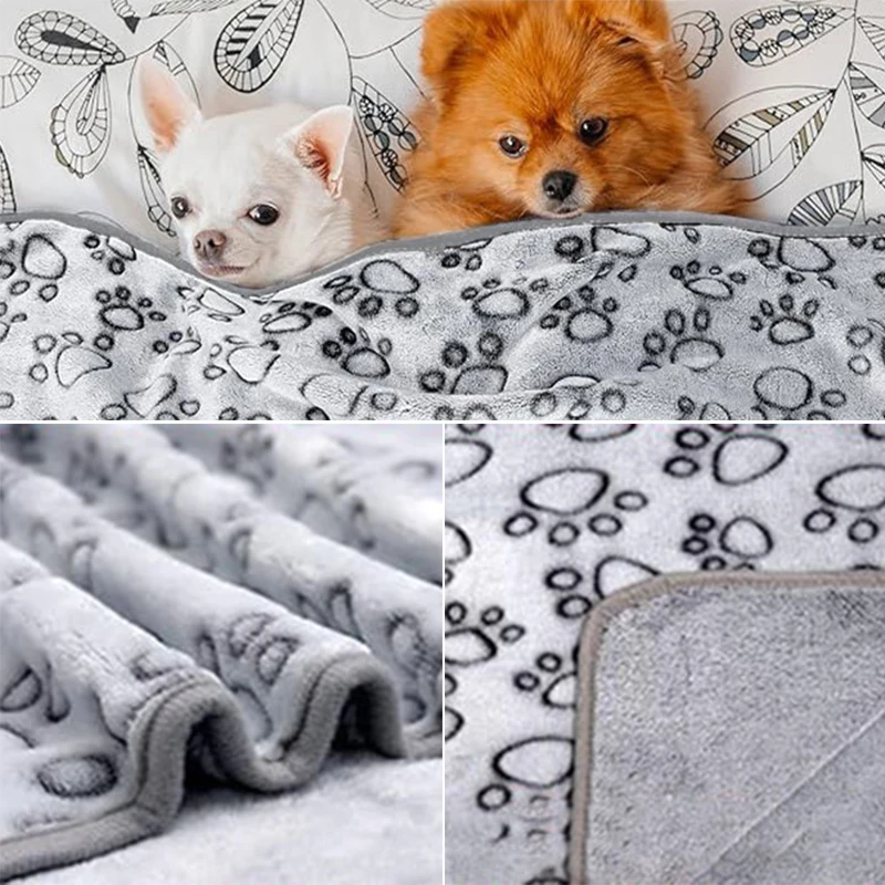 Cobertor para Pets de Lã Coral Macio para Cães e Gatos - Imagem 3