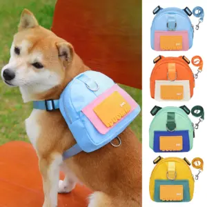 peitoral colete com mochila para cães