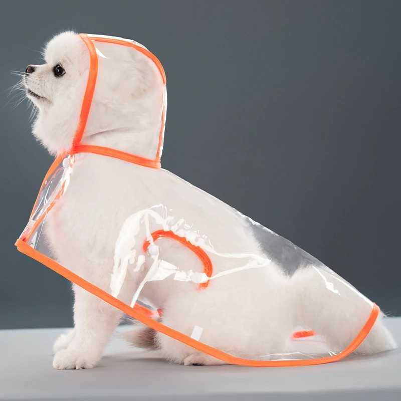 Capa de Chuva Transparente para Cães com Capuz Ajustável - Imagem 4