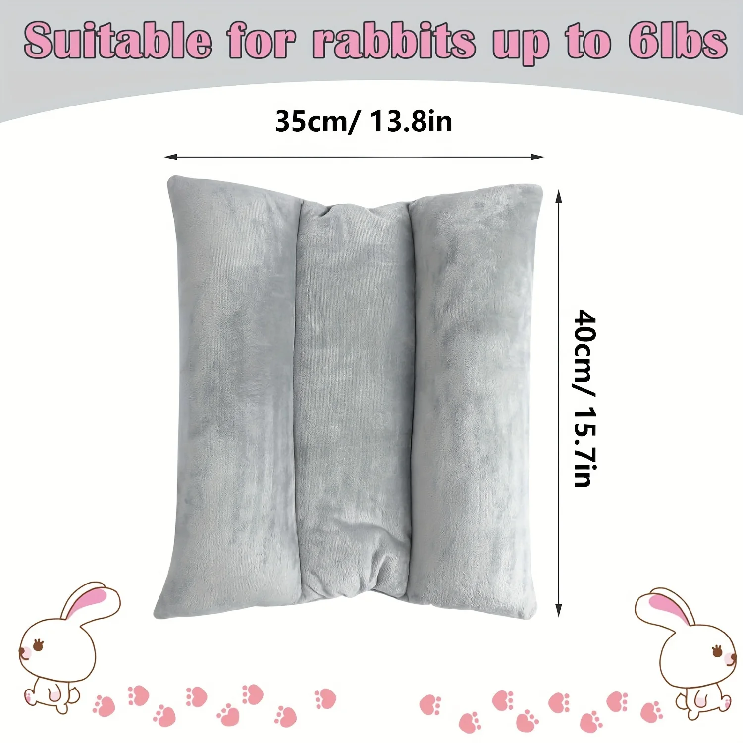 Cama para Coelhos de Pelúcia para Porte Pequeno e Médio - Image 2