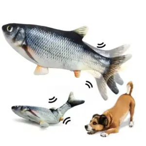 brinquedo peixe elétrico usb para gatos