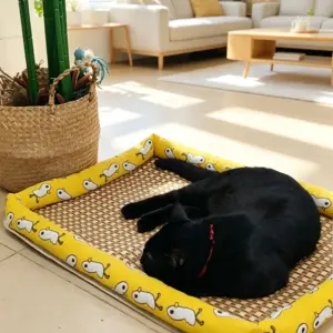 tapete refrescante de linho para cães e gatos