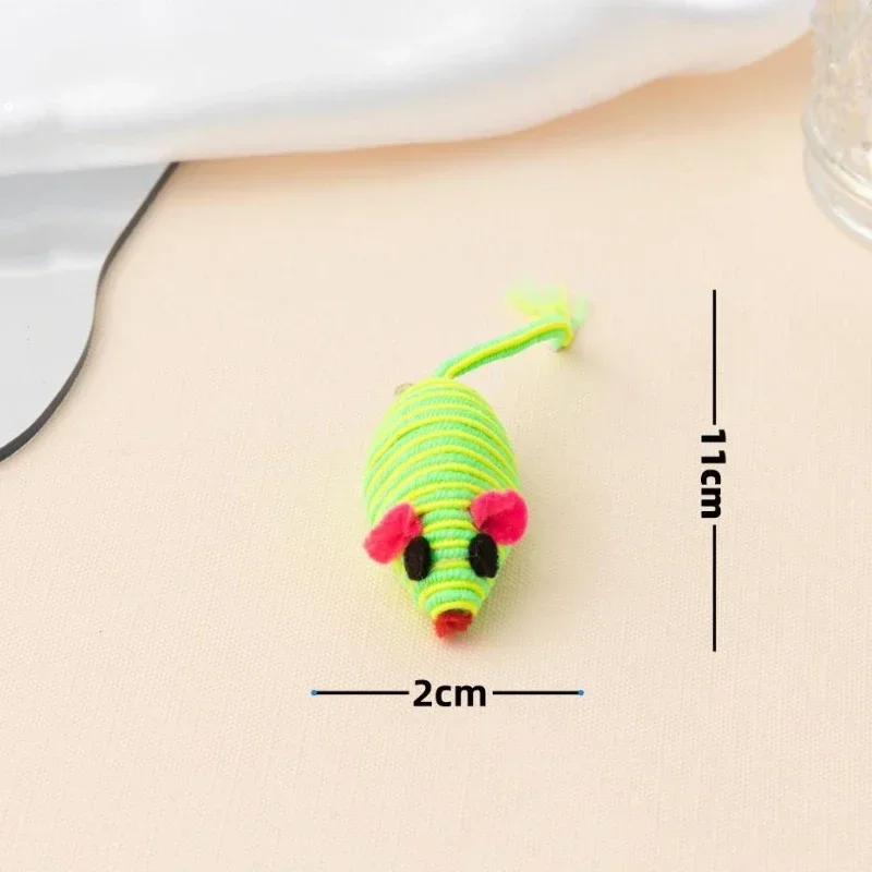 Kit 3 Brinquedos para Gatos Rato de Corda 11 cm para Caçar e Morder - Imagem 4