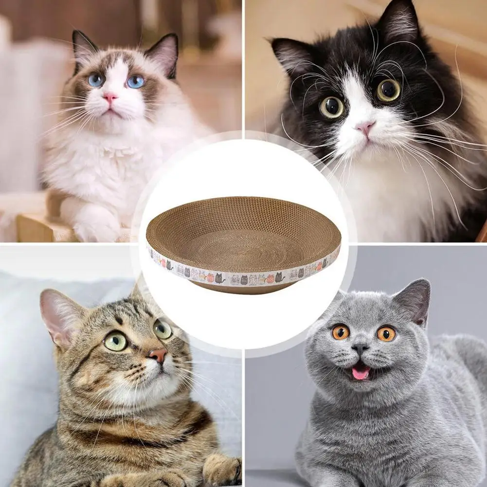 Cama Arranhador Redonda para Gatos de Papelão Ondulado Durável - Image 3