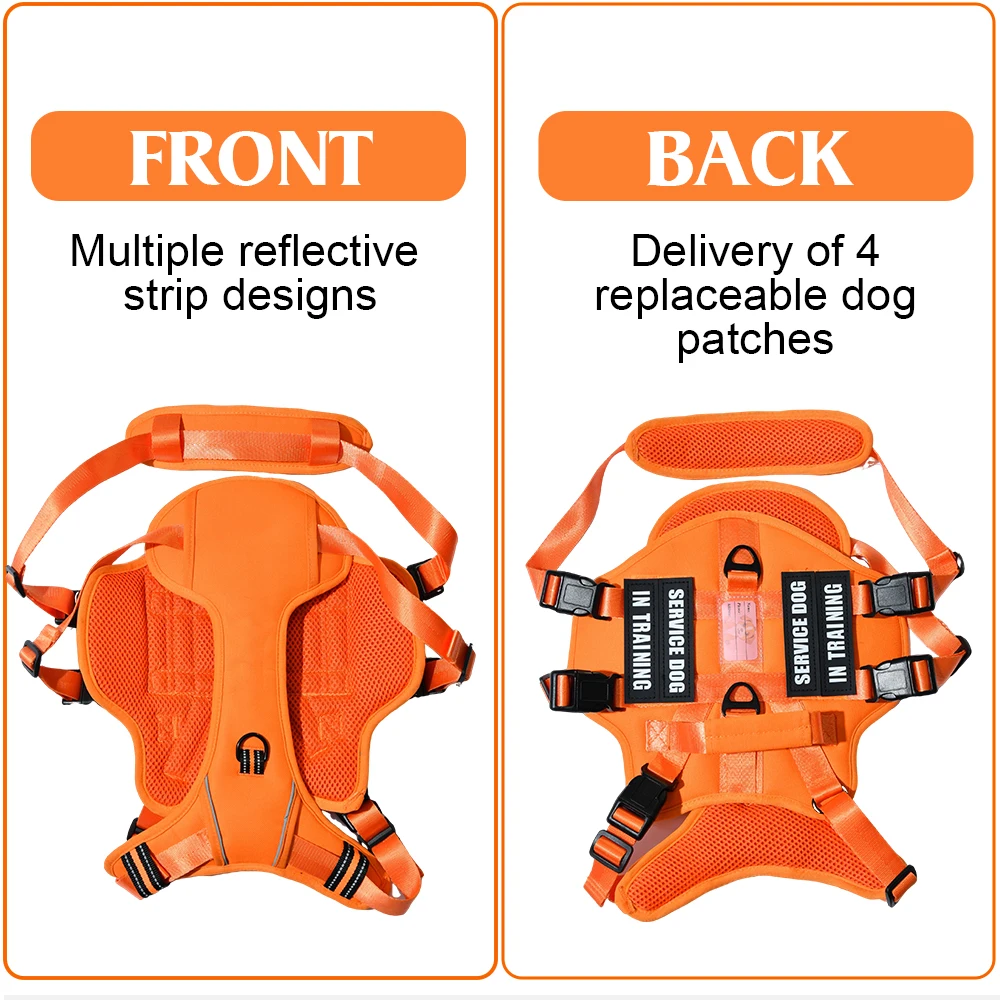 Colete Tático para Cães KOMMILIEF Nylon 1050D com Painéis de Velcro - Imagem 4