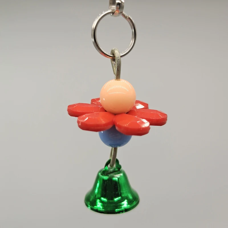 Brinquedo para Pássaros com Sino e Flores de Acrílico para Gaiola - Image 5