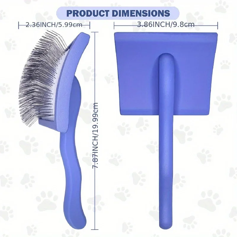 Escova Slicker para Cães e Gatos com Pinos Extralongos para Pelo Longo - Imagem 2